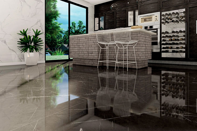 Porcelanato estilo mármol